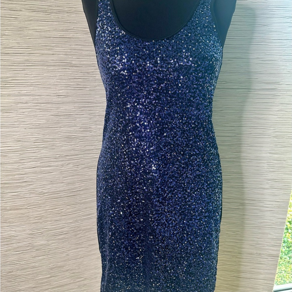 NWT EXPRESS ELECTRIC MIDNIGHT BLUE SEQUIN MINI DRESS~💙🌲